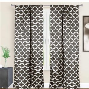 Black and Silver Curtains 84 L x 38 W